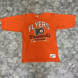 Vintage Philadelphia Flyers Men’s Sz L Shirt Ravens Traning Gear Orange Pullover